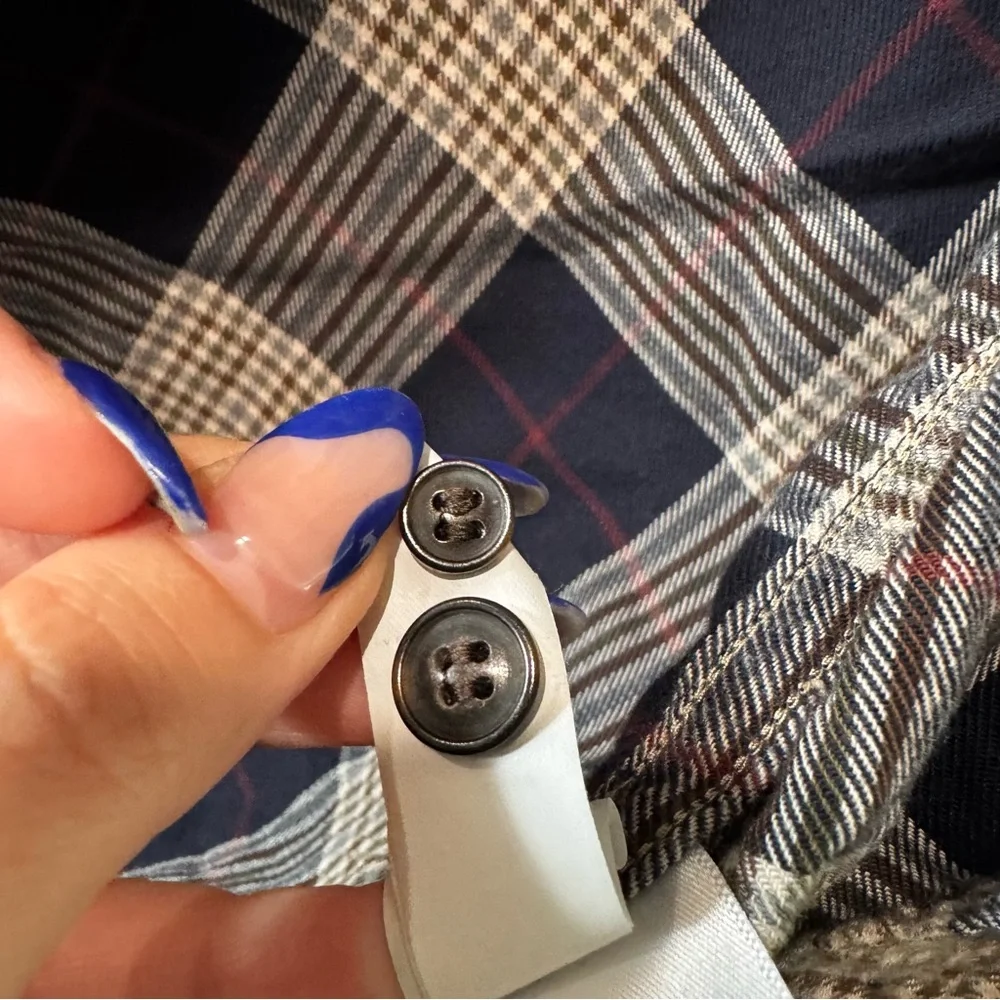 Banana Republic‎ Men's Emiliano Utility Shirt, Navy Plaid Sz Medium - $80
